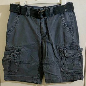 Men's Old Navy Cargo Shorts Belt Included - 30 - Charcoal/Gray